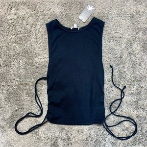 NWT Splendid Lace Up Sides Crewneck Tank Top